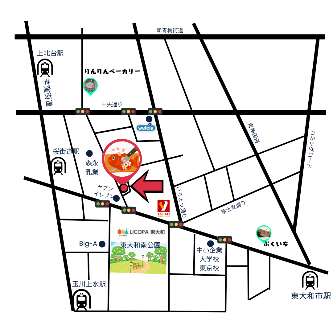 店舗までのアクセス案内図